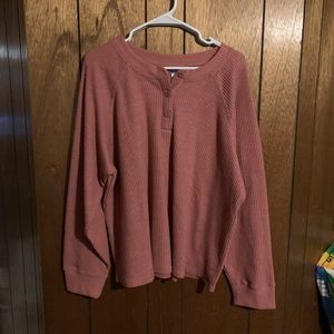Old Navy Waffle Knit Henley